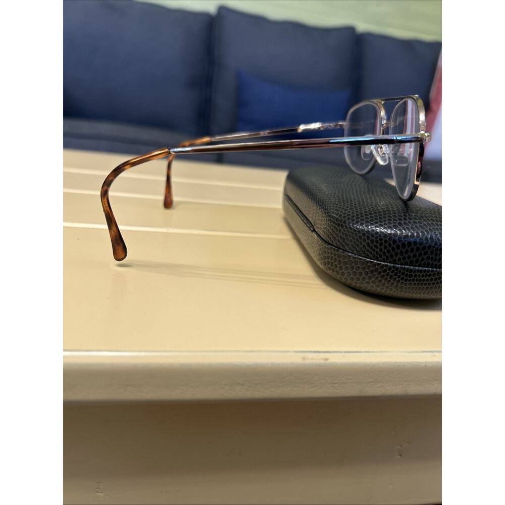 Modern Optical JOEL DEMI AMBER 54-16 Metal Full Rim Eyeglasses Frame F368 Square - Picture 4 of 11